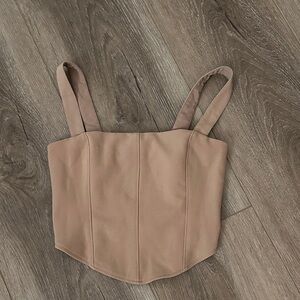 Abercrombie & Fitch- Square-Neck Corset Crop Top